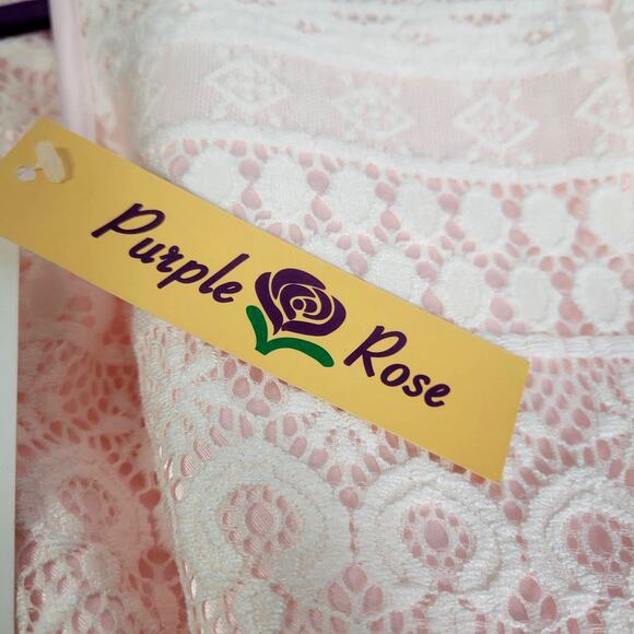 Purple Rose Girl's Pink and Lace Dress Size 16 - Picture 7 of 11